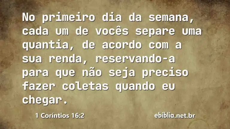 1 Coríntios 16:2