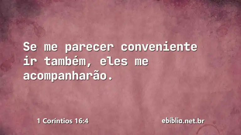 1 Coríntios 16:4