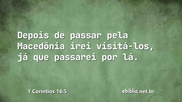 1 Coríntios 16:5