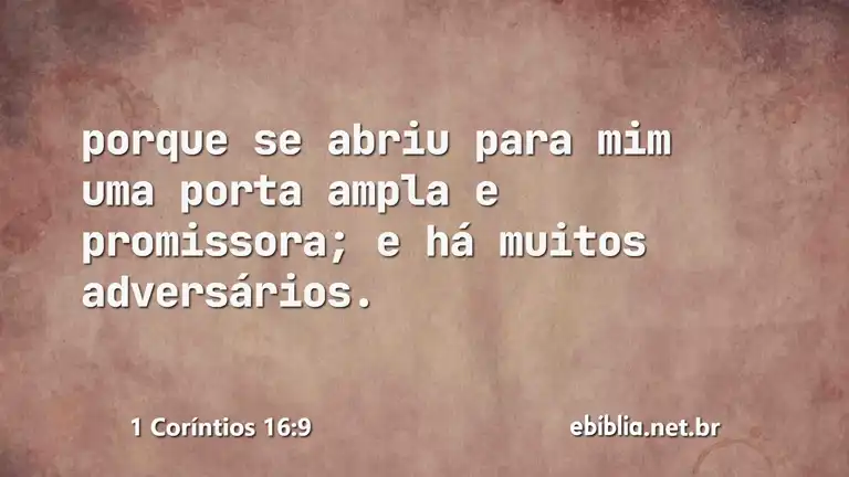 1 Coríntios 16:9