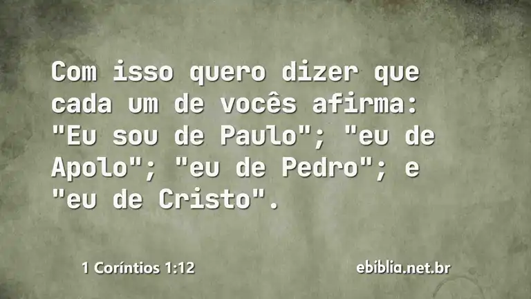 1 Coríntios 1:12