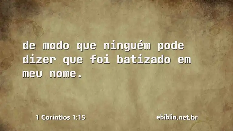 1 Coríntios 1:15