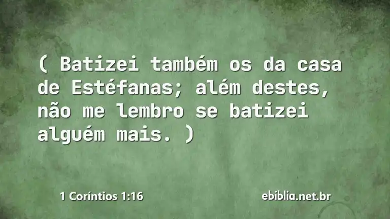 1 Coríntios 1:16