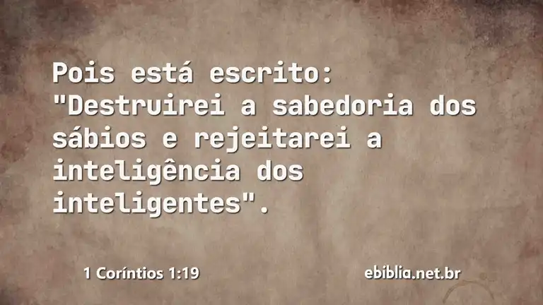 1 Coríntios 1:19