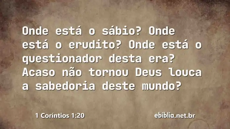 1 Coríntios 1:20