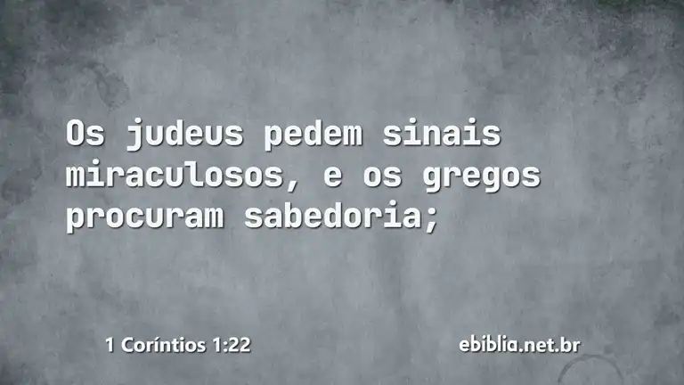 1 Coríntios 1:22