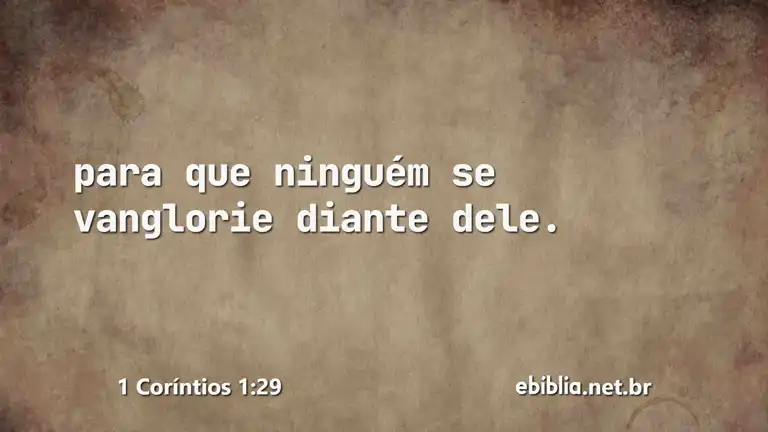 1 Coríntios 1:29