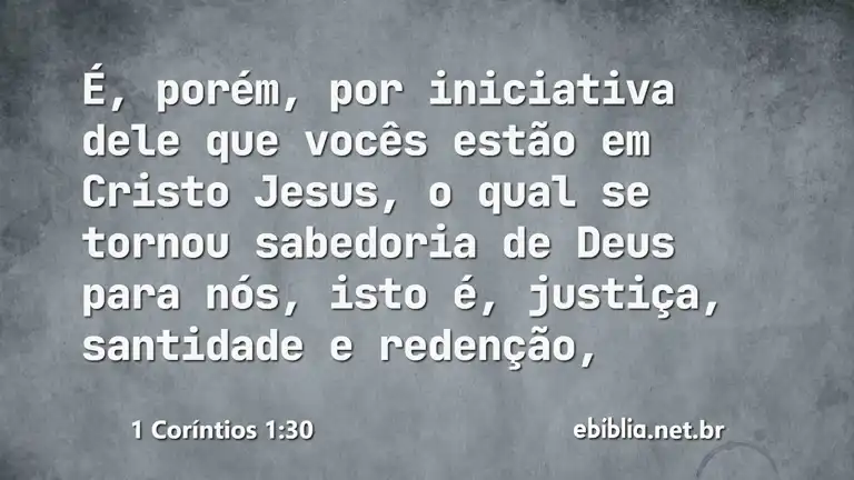 1 Coríntios 1:30