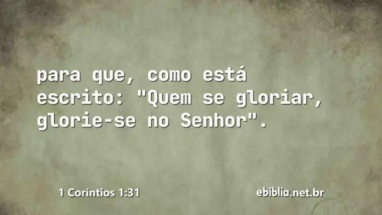 1 Coríntios 1:31