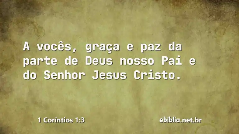 1 Coríntios 1:3