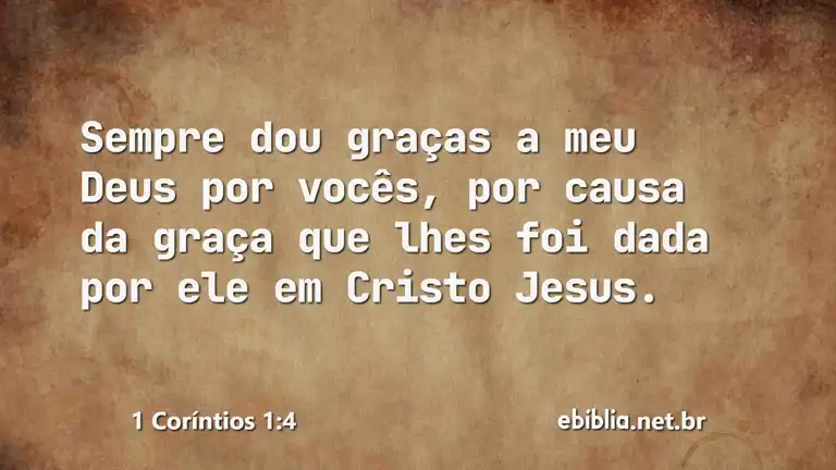 1 Coríntios 1:4