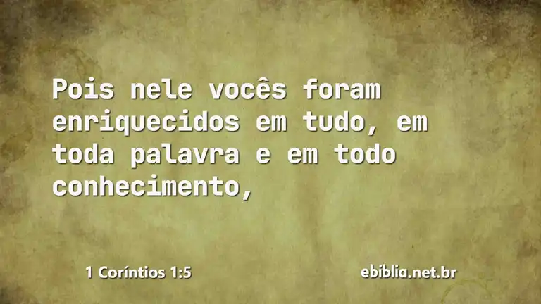 1 Coríntios 1:5