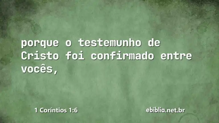 1 Coríntios 1:6