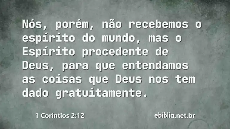 1 Coríntios 2:12