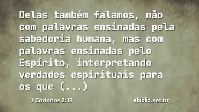 1 Coríntios 2:13