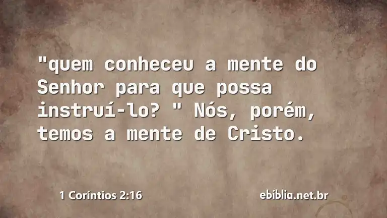 1 Coríntios 2:16