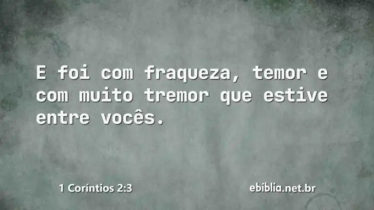 1 Coríntios 2:3