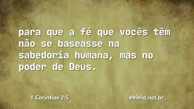 1 Coríntios 2:5