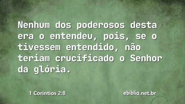 1 Coríntios 2:8