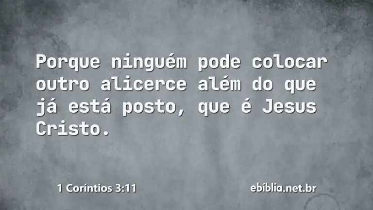 1 Coríntios 3:11