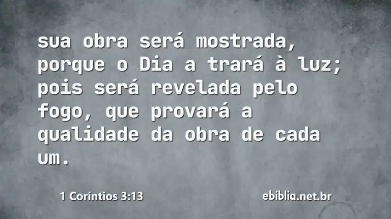 1 Coríntios 3:13