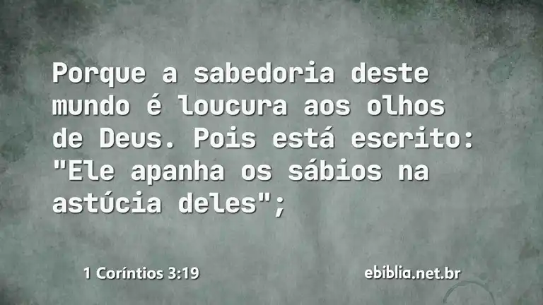 1 Coríntios 3:19