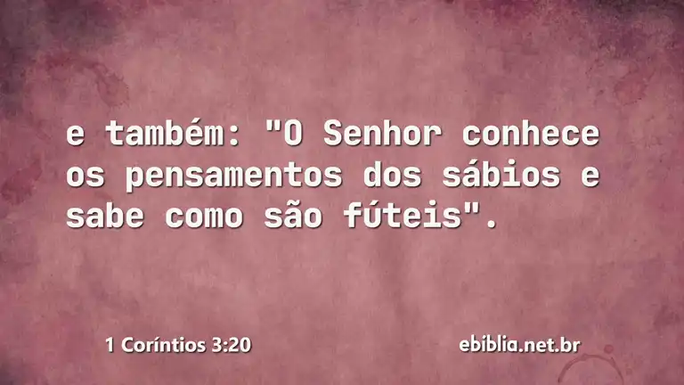 1 Coríntios 3:20