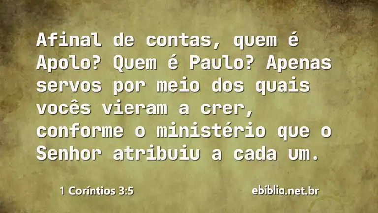 1 Coríntios 3:5