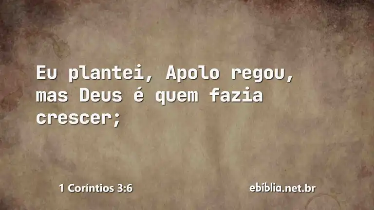 1 Coríntios 3:6