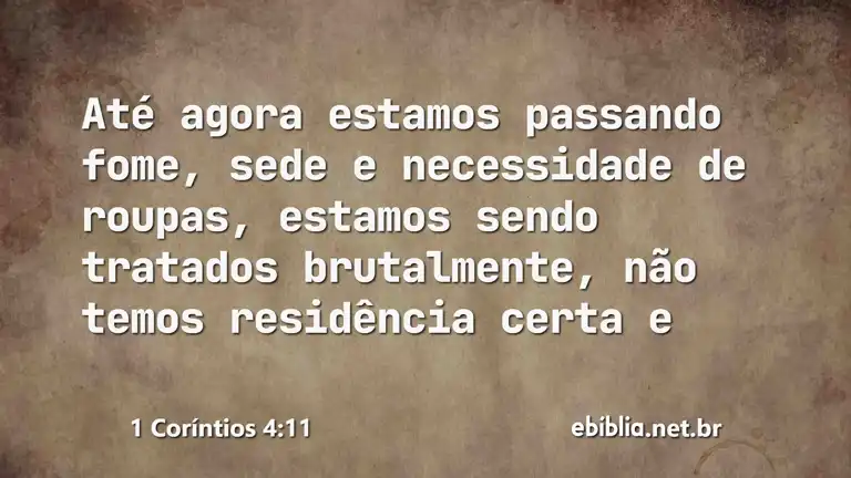 1 Coríntios 4:11