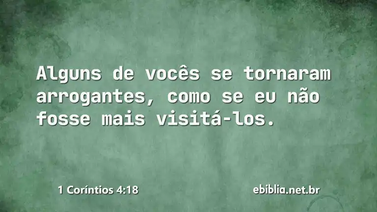 1 Coríntios 4:18