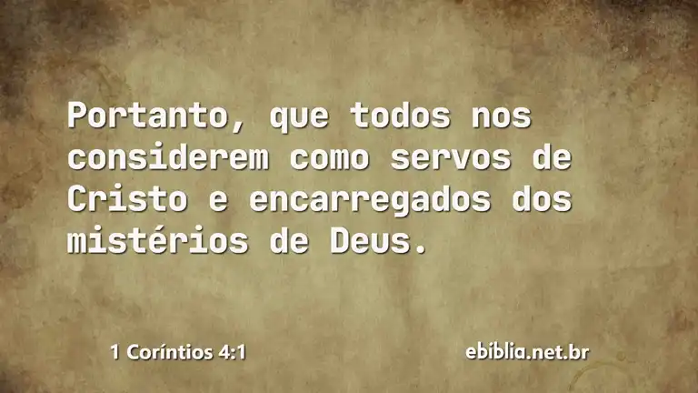 1 Coríntios 4:1