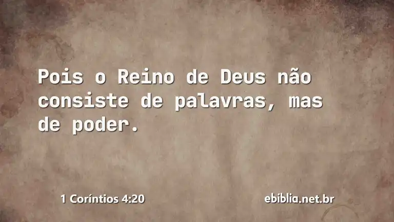 1 Coríntios 4:20