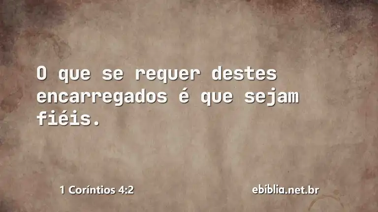 1 Coríntios 4:2