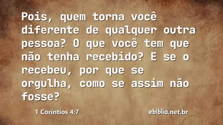 1 Coríntios 4:7