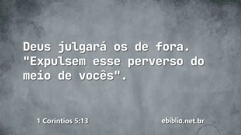 1 Coríntios 5:13