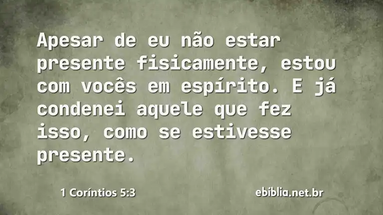 1 Coríntios 5:3