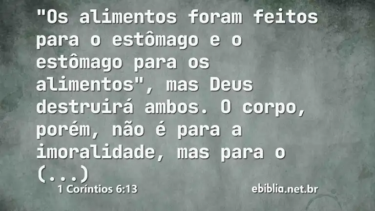 1 Coríntios 6:13