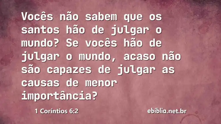 1 Coríntios 6:2