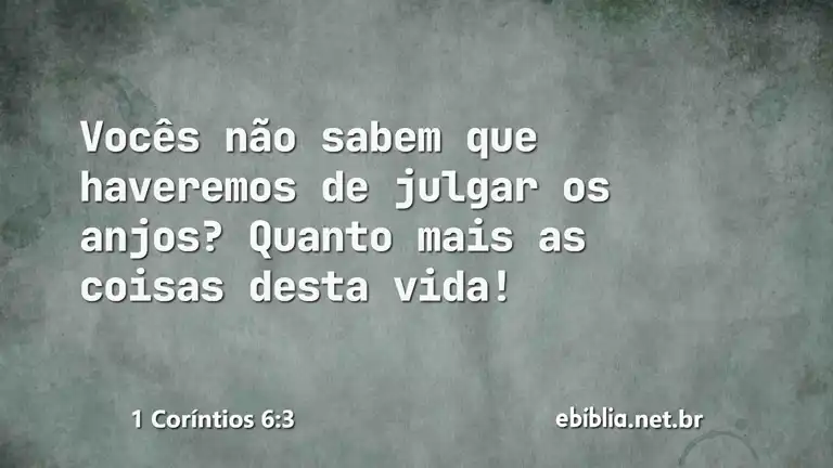 1 Coríntios 6:3