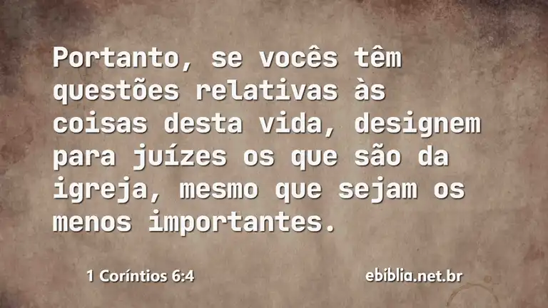 1 Coríntios 6:4