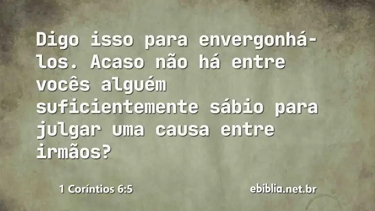 1 Coríntios 6:5