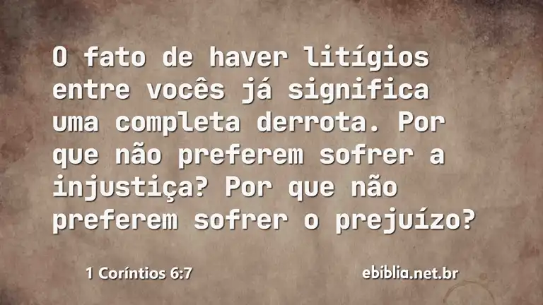 1 Coríntios 6:7