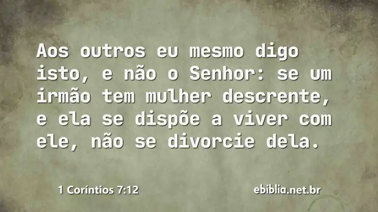 1 Coríntios 7:12