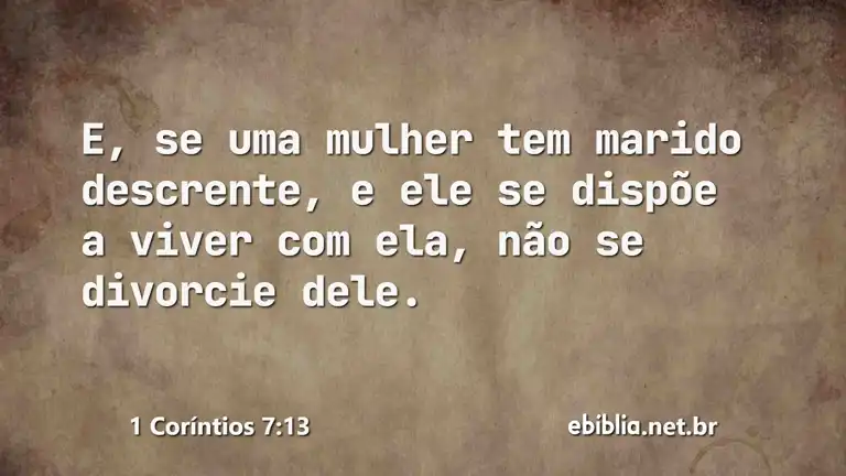 1 Coríntios 7:13