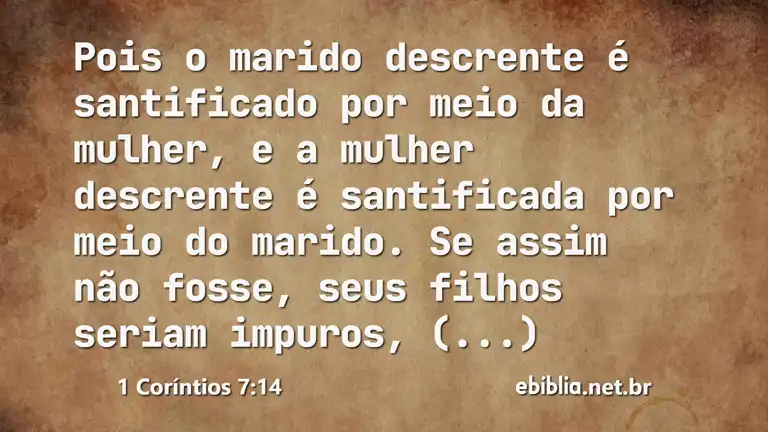 1 Coríntios 7:14