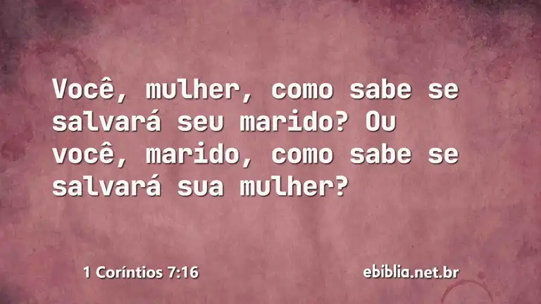 1 Coríntios 7:16