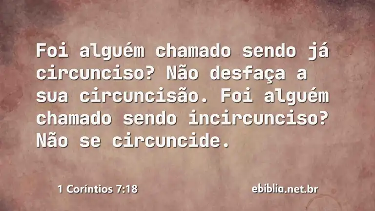 1 Coríntios 7:18