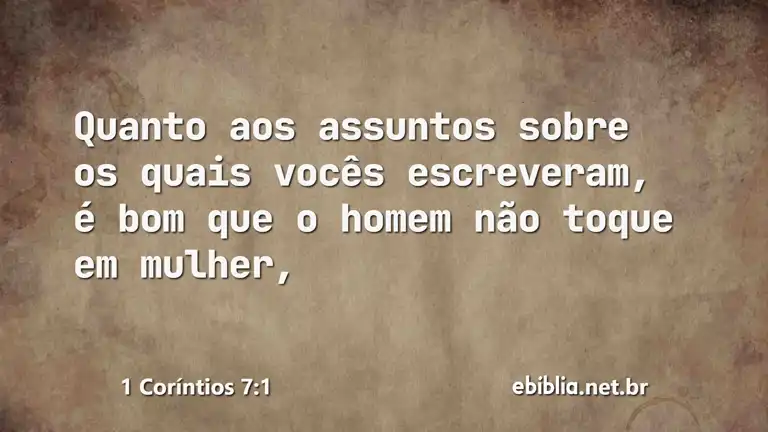 1 Coríntios 7:1