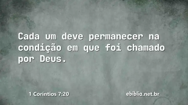 1 Coríntios 7:20